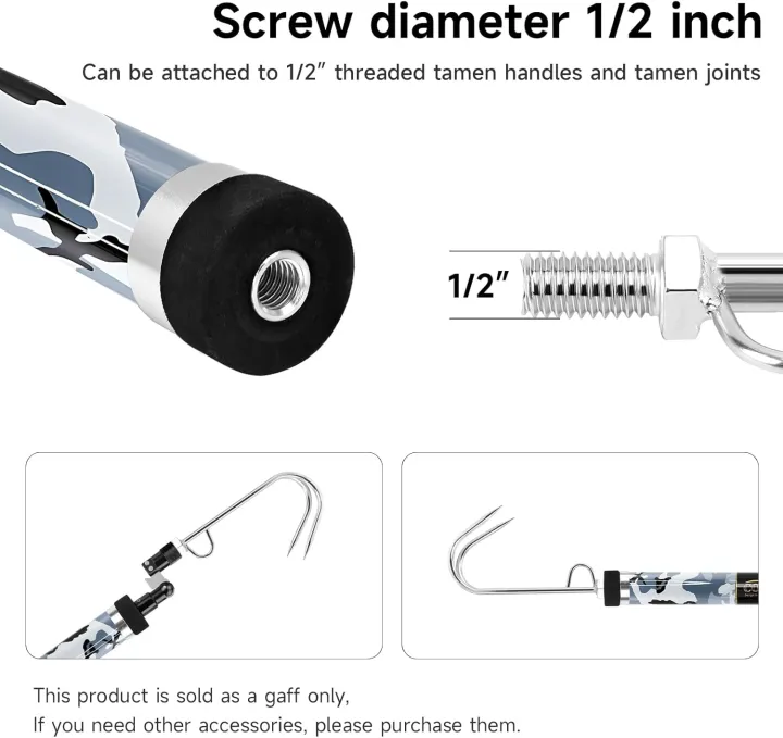 SANLIKE%20Big%20Fishing%20Hook%201/2%20inch%20Thread%20304%20Stainless%20Steel%20Giant%20Saltwater%20Heavy%20Duty%20Fish%20Hook%20for%20Mackerel%20Large%20Fishes%20-%20Image%205