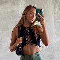 Bandage Black  Backless Tank Tops for Women Lace Up Sleeveless Summer Top Cropped Club Party Fashion Outfits crop top. 
