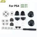JCD For PS4 JDM-001 / 011 Controller L1 R1 L2 R2 Trigger Buttons 3D Analog Stick + Conductive Rubber Button Screwdriver Kit. 