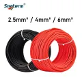 Photovoltaic Cable 14/12/10 AWG 2.5mm2 4mm2 6mm2 Solar Power Cable Wire Cable for PV Panels Connection Red Black XLPE jacket. 