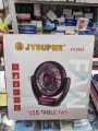 JYSUPER JY-2523 Wireless & Cordless Up-Down Movable USB Table Fan - High Airflow, Low Noise, Personal Cooling Fan for Bedside, Study, Work & Outdoor Use - Energy Efficient & Durable. 