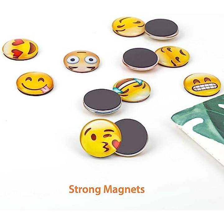 1Pc ShenMo Emoji Magnets, 3D Glass Smiley Fridge Magnets Strong Adhesive for Decorating Fridges, Whiteboards, School Lockers