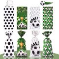 25/50pcs Soccer Theme Candy Wrapping Bags Football Gift Bag Cookie Bag Fans Party Favor Bags for Boys Birthday Party Decor.