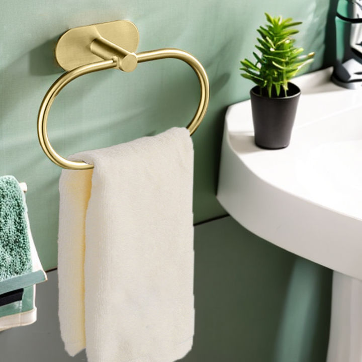 Stainless%20Steel%20Towel%20Holder%20Self-adhesive%20Bathroom%20Towels%20Rack%20Black%20Washhand%20Hanger%20Ring%20Rail%20Bar%20Kitchen%20Storage%20Accessories%20-%20Image%206