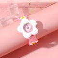 Simple and Stylish Silicone Children's Flower Quartz Watch. 