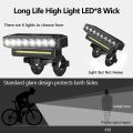 5/8 LED Bicycle Front Light USB Rechargeable 130dB Cycling Bike Horn Easy to Install 6 Modes Bicycle Bell Light. 