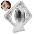 Commemorative Coin Protection Box Acrylic Coin Display Box Transparent Box 40mm Bare Coins For Rotating Bracket Storage. 