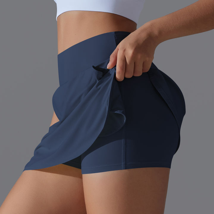 Outdoor%20Sports%20Yoga%20Skirt%20Badminton%20Tennis%20Skirt%20High%20Waist%20Breathable%20Sweat%20Skirt%20Active%20Athletic%20Yoga%20Fitness%20Skirt%20Short%20-%20Image%205