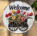 welcome sign size 5×5 inches. 
