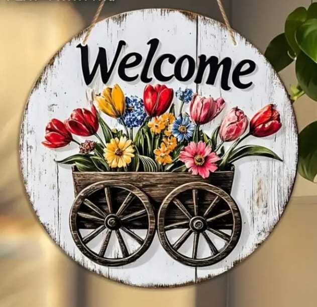 welcome sign size 5×5 inches