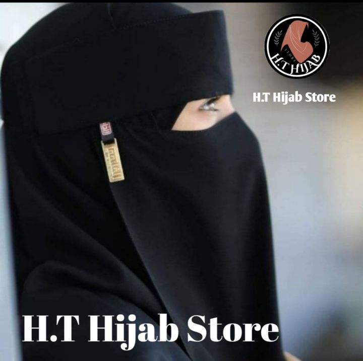 Niqab for Girls Saudi Style Niqab and Hijab for girls Women Gift |Ready to wear HT style