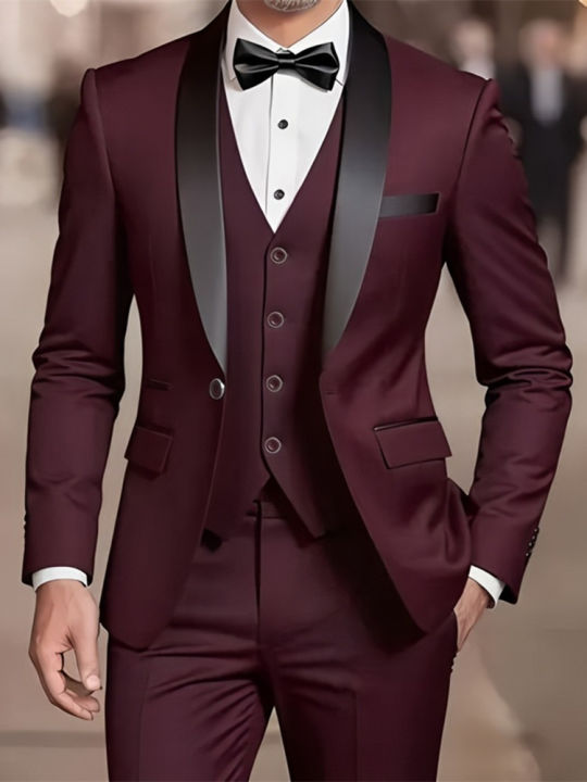 Men's%20Formal%20Suit%20Set%20Business%20Casual%20Slim%20Fit%20Tuxedo%20for%20Wedding,%20Long%20Sleeve%20Notch%20Lapel,%20Groom%20-%20Image%203