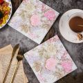 20pcs/Pac 33cm 2Ply Colorful Printed Napkin Pink Flower Square Butterfly Valley Bart Paper Wedding Pure Wood Pulp Paper Placemat. 