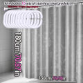 Advanced Grey Embossed Shower Curtain Light Luxury Dark Grain Three-Dimensional Dry Wet Separation PEVA Waterproof Curtain. 