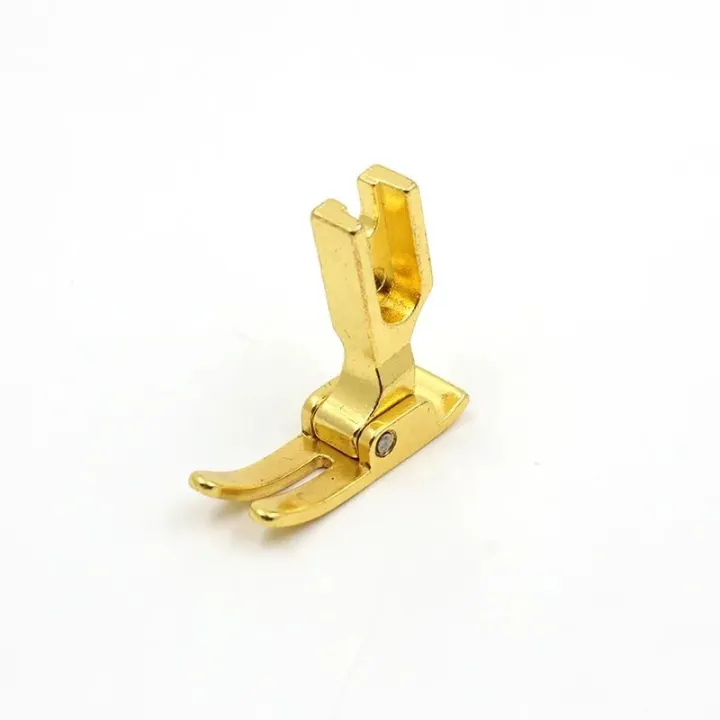 Stainless steel P351 presser foot for industrial sewing machines, offering lightweight durability and smooth rolled-hem stitching with easy installation.