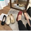 Korean Style Horse-Shoe Split-Toe Ballet Shoes Women's Flat Mary Jane Shoes Slip-On Pig's Trotters Versatile Grandma Flat Loafer.