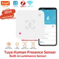 Tuya Zigbee WiFi  Human Presence Sensor MmWave Radar Detector With Luminance Sensor For Smart Home Smart Life replace PIR Sensor. 