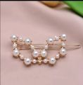Korean Pearl Hair Clip Snap Barrettes Women Girl Pearl flower pin pack of (1 to 6 )pcs. 