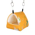 1pc Cute Print Bird Bed Mini Cage Rabbit Squirrel Mat Guinea Pig Nest Hamster House Small Animal Sleeping Bed Pet Hanging Cage. 