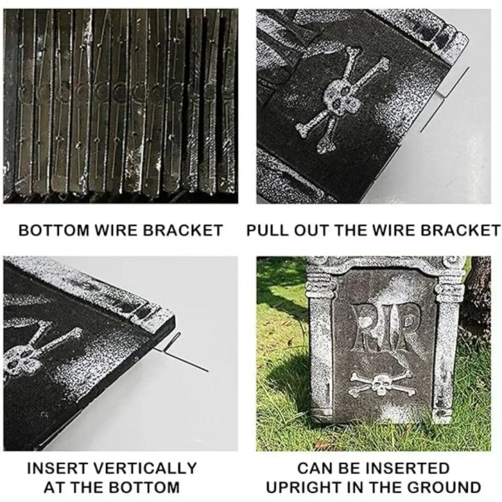 4pcs%20Halloween%20Yard%20Signs%20Tombstone%20Decoration%20Cemetery%20Foam%20Haunted%20House%20Graveyard%20for%20House%20Outdoor%20Party%20Prank%20Props%20-%20Image%203