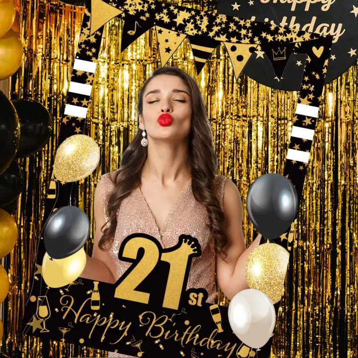 30th%2040th%2050th%2060th%20Birthday%20Photo%20Frame%20Photo%20Booth%20Props%20black%20gold%20Adult%2018%2021%2030%2040%2050%20Years%20Old%20Birthday%20Party%20Decoration%20-%20Image%203