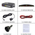 Car Reverse Radar Kit Vehicle Parking Sensor System with 4 Parking Sensors Backup Radar with LED Distance Display Beep alarm. 