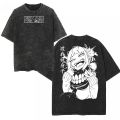 Japanese Anime Graphic Washed  New Arrival Mens Clothes Tee Shirt Homme Graphic T-Shirts Men Tshirt for Men Ropa Hombre 62956. 