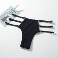 European and American style metal waist chain bra needs pure fashion versatile spicy girl tri-fold panties. 