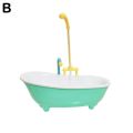 Parrot Automatic IntelligentBath Bird Shower Bathtub Supplies Blue Cute Plastic Cage AccessoriesHousehold Accessory Bird Bath.