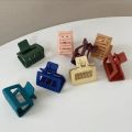 Random colours Pack of 3 Transparent Square hair claw clips for women Accessories solid colour rectangle Hair clip for girls. 
