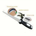 Diamond Sharpening Stone with One Stone and Two Birds, Double-sided Flat and Curved Design, Easy To Grip Handle Knife Sharpener. 