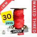1mm Red Wax-Coated Cord Thread for Jewelry Making – Durable Wax-Coated String for Bracelets, Necklaces, Leather Craft, Beading & DIY Projects. 