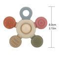 Baby Chewing Accessories Helm Babies Sensory Teether with Textured Design Newborn Infant Anxiety Teether Silicone Teething Toys. 