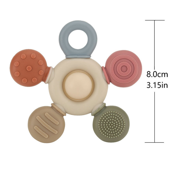 Baby%20Chewing%20Accessories%20Helm%20Babies%20Sensory%20Teether%20with%20Textured%20Design%20Newborn%20Infant%20Anxiety%20Teether%20Silicone%20Teething%20Toys%20-%20Image%202