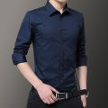 2023 New Plus Size 5xl 6XL 7XL Camisa Cmen's Slim Solid Color Long-sleeved Shirt Business Casual White Shirt Men's Brand Classic. 