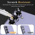 1set Camera Lens Ring Protectore for  S25 A36 A16 A55 A35 A15 S24 S23 Plus 5G FE Protective Tempered Glass Metal Case Cap. 