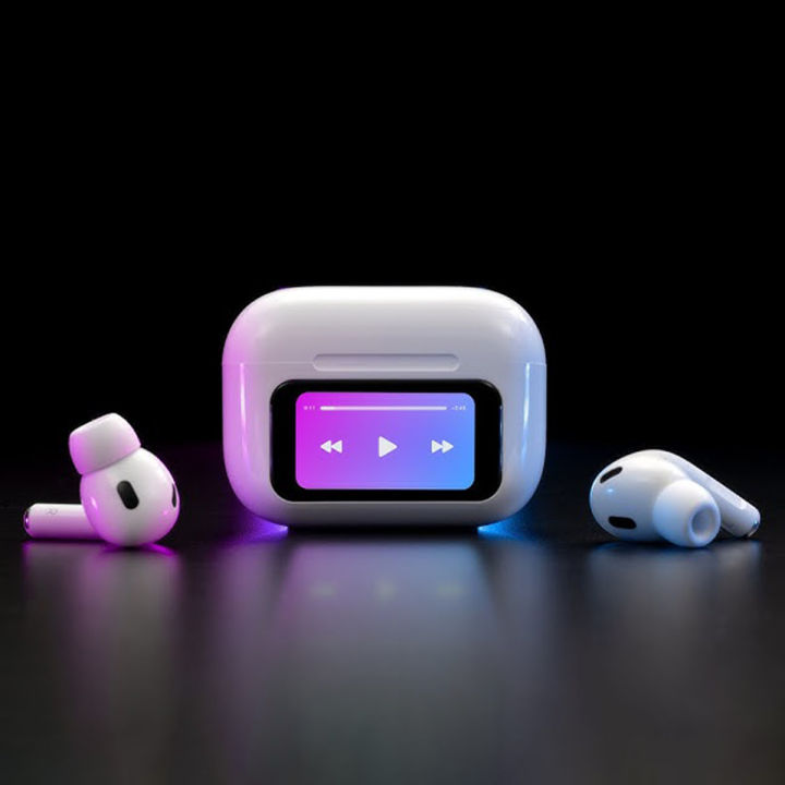 Airpods A9 Pro Earbuds 2024 TWS In-Ear Earbuds ANC/ENC Wireless Earphones LED Touch Screen Noise Cancelling LED