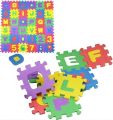 36 Pieces Alphabet and Number Puzzle Foam Mat for Kids | Multicolor-15*10 Inch. 