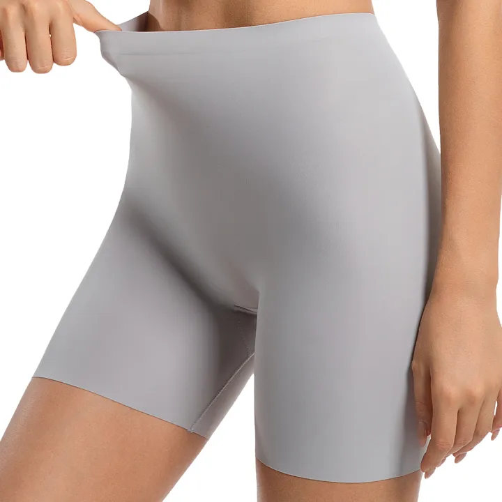 Flarixa%20Seamless%20High%20Waist%20Shorts%20Panties%20For%20Women%20Tummy%20Control%20Hip%20Lift%20Ice%20Silk%20Safety%20Pants%20Underwear%20Boyshorts%20Boxer%20-%20Image%207