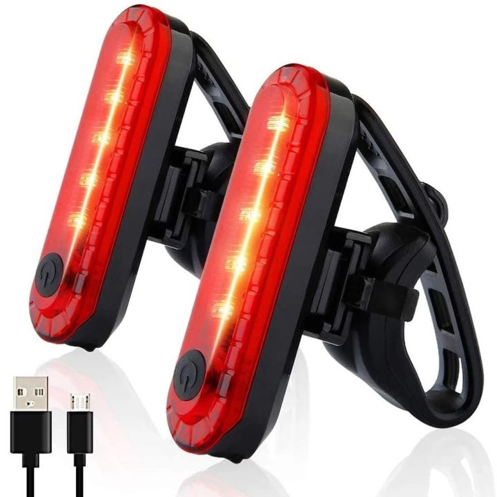 Bike Tail Light USB Rechargeable LED Bright Rear Red Bike Light Cycling ...
