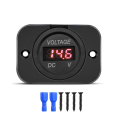 Digital Voltage Meter DC 12-24V Waterproof Round Meter Car Voltmeter with LED Digital Display Panel for Car Motorcycle Boat RV. 