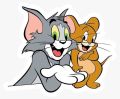FAMOUS TOM AND JERRY CARTOON STICKER SHEET. 