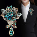 Elegant Women Men Flower Solid Crystal Shining Brooch Pin Exquisite High-end Pendant Badges Corsages.