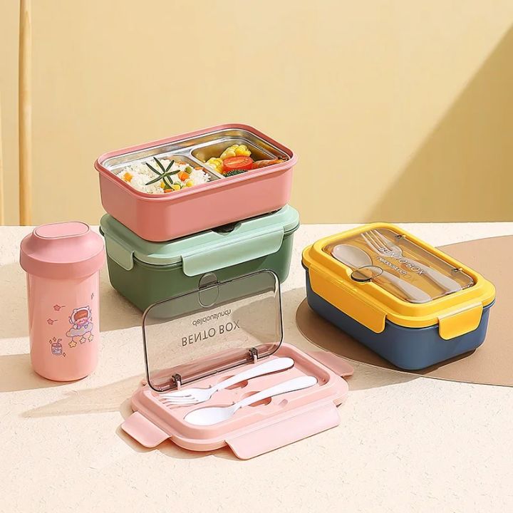 Bento Box Lunch Box for Adults/ Kids 3 Compartment Lunch Box Food ...