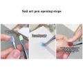Nail Design Art Pen Aurora Transparent Brush Painting Brush Uv Gel Extension Drawing Carving Pen Diy Manicure Tool Nail Brush.