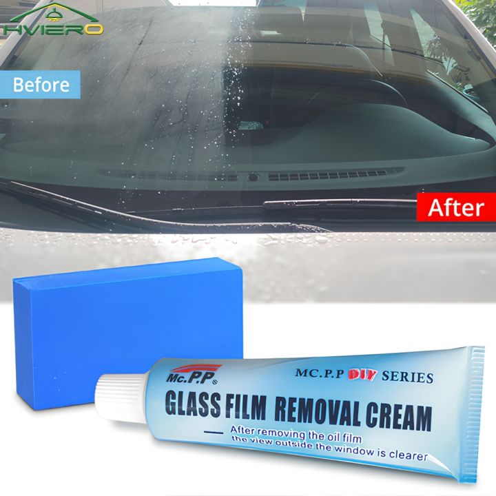 Auto Car Glass Polishing Degreaser Cleaner Oil Film Clean Polish Paste For Bathroom Window Windshield Windscreen Wash Agent Tool