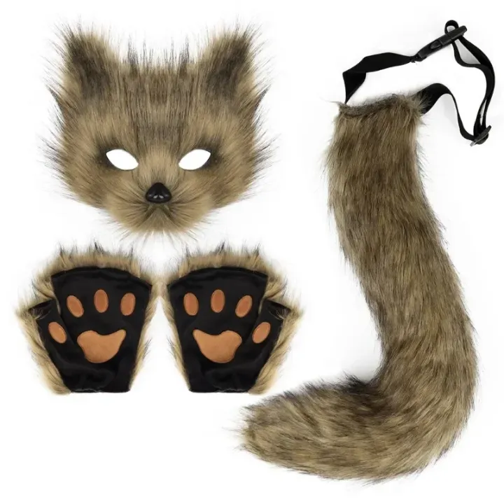 Fluffy%20Fur%20Fox%20Half%20Face%20Mask%20Foxes%20Tail%20Cat%20Paws%20Gloves%20and%20Wolf%20Therian%20Mask%20Set%20Halloween%20Cosplay%20Costume%20Accessories%20Party%20-%20Image%204