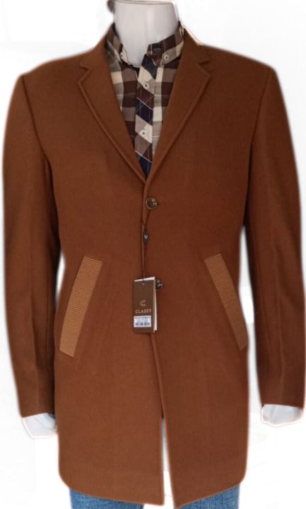 Gents Short Long Tweet Wool Coat Two Button