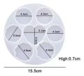 Popsocket/keychain silicone mold for resin art, DIY crystal epoxy resin Airbag mobile phone bracket round silicone mold. 