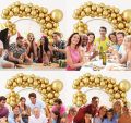 50Pcs Gold Metallic Balloons |Golden Balloons For Decoration| Golden Balloon Decoration For Birthday. 